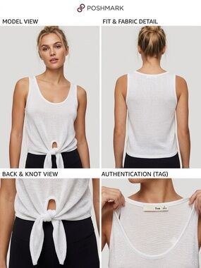 Wilfred free Aritzia White Front Tie Knit  Top Size Small